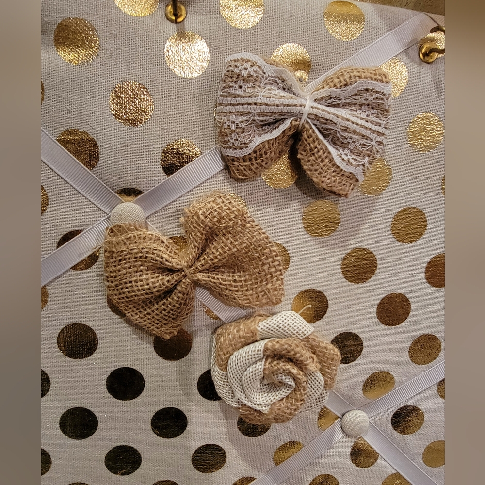 Hand Crafted Burlap Clips Set